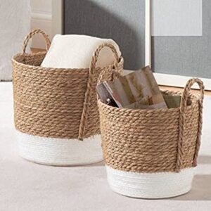 Jute Basket with braided handle